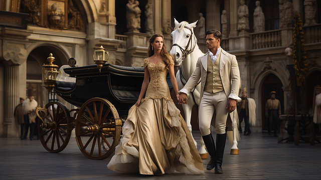 Download free HD stock image of Ai Generated Castle Free ai generated castle couple illustration