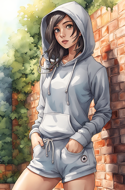 Free ai generated girl young illustration