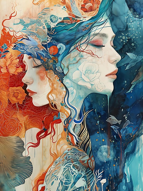 Free ai generated women surreal illustration