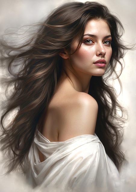 Free woman hair look illustration