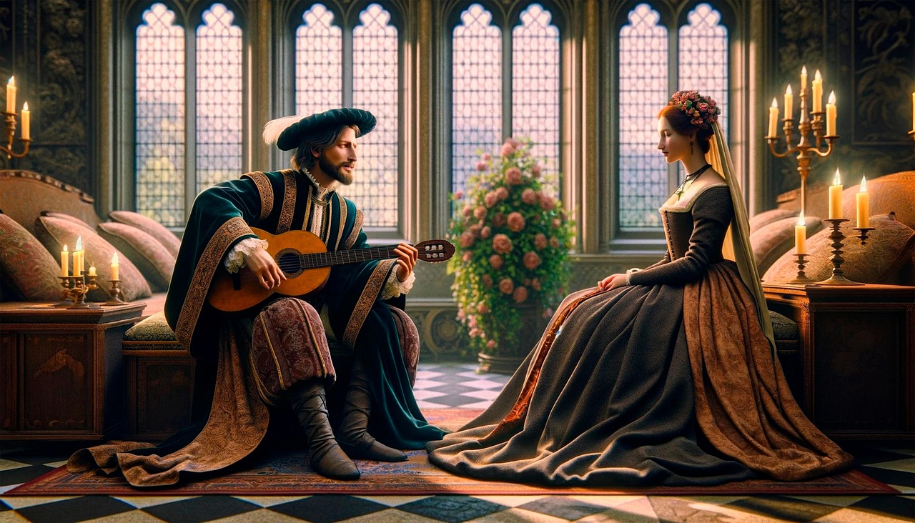Download free HD stock image of Ai Generated Minstrel Free ai generated minstrel couple illustration