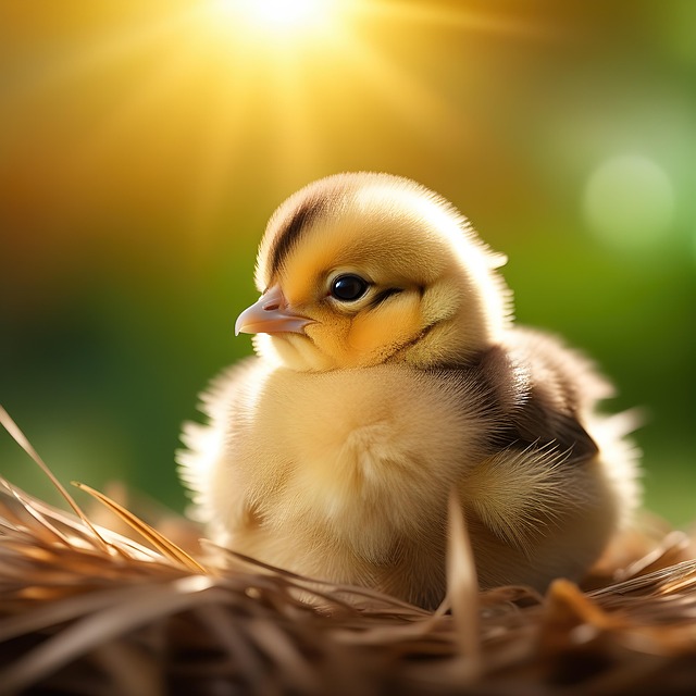 Free ai generated chicken chick illustration