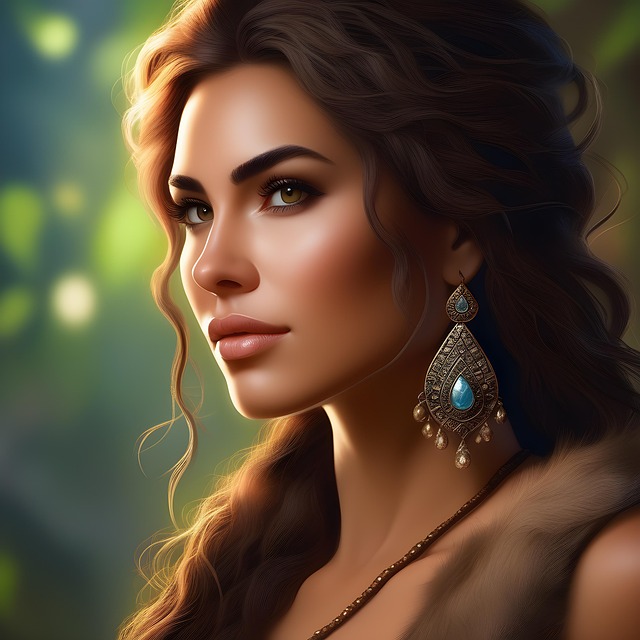 Free ai generated woman portrait illustration