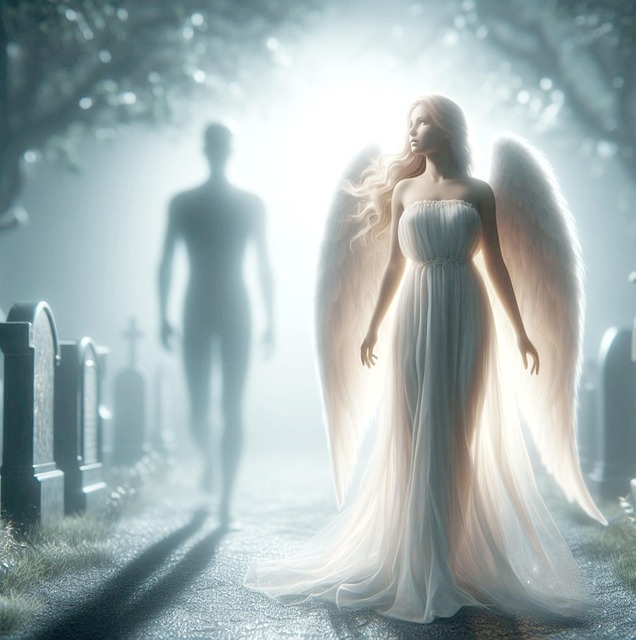 Free ai generated angel grief illustration
