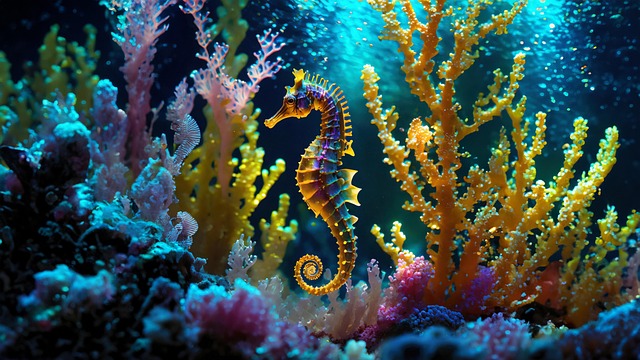 Free ai generated seahorse sea illustration