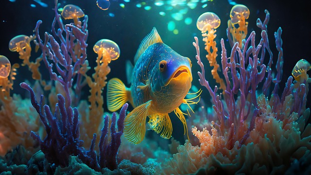 Free ai generated sea fish illustration