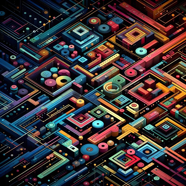 Free digital artwork geometric shapes patterns illustration