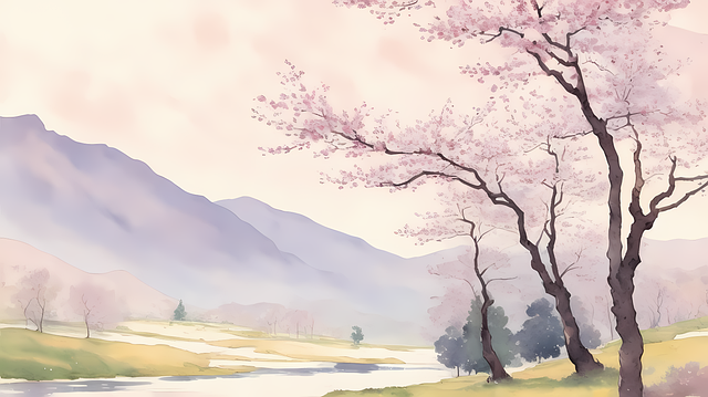 Free ai generated trees flowers illustration