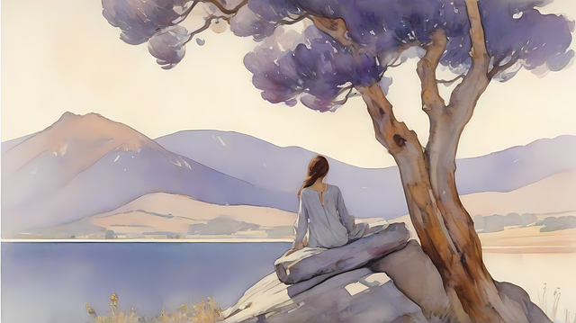Free ai generated woman nature illustration