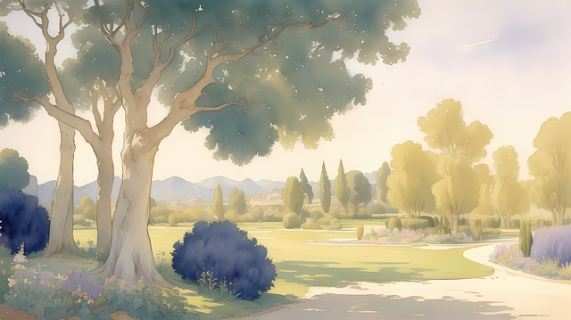 Free ai generated trees forest illustration