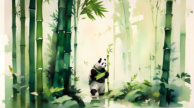 Free minimalist art asian art chinese landscape painting illustration