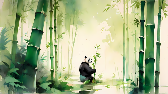 Free minimalist art asian art chinese landscape painting illustration