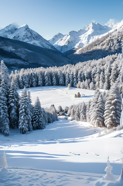 Free alpine snow nature illustration