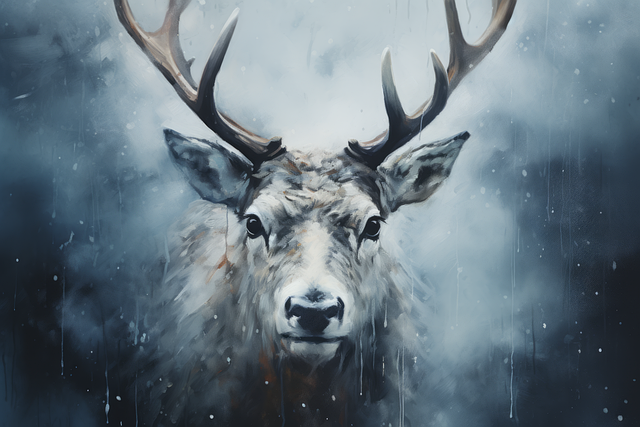 Free ai generated reindeer folktale illustration