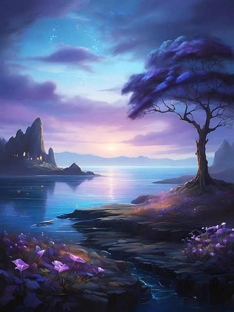 Free Ai Generated Lake illustration and picture