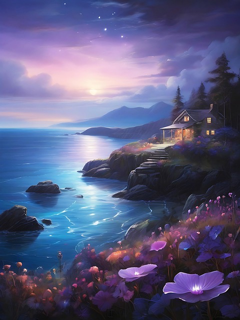 Free Ai Generated Lake illustration and picture