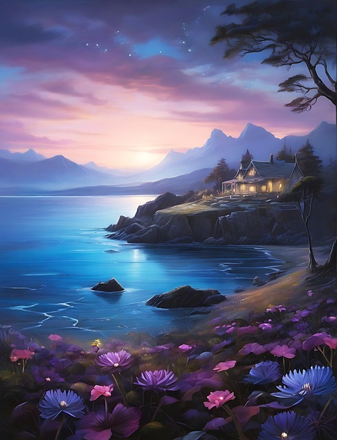 Free Ai Generated Lake illustration and picture