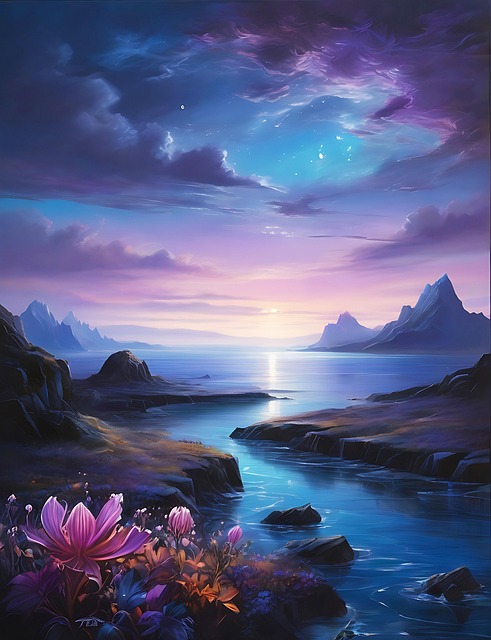 Free Ai Generated Lake illustration and picture