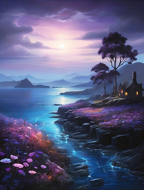 Free Ai Generated Lake illustration and picture