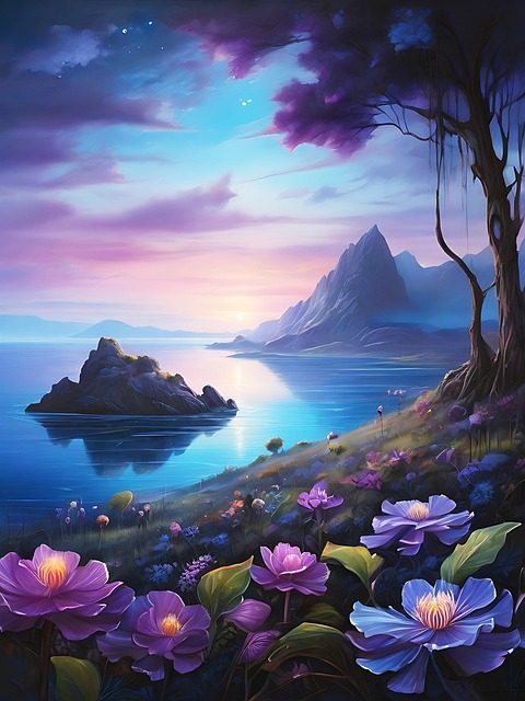Free Ai Generated Lake illustration and picture