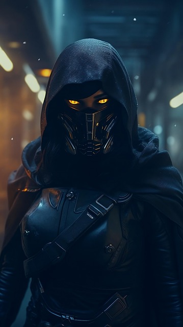 Free ai generated cyberpunk ninja illustration
