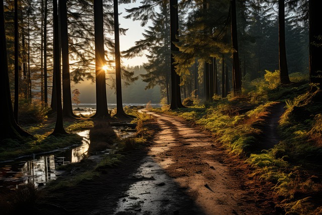 Download free HD stock image of Path Forest Free path forest trees illustration