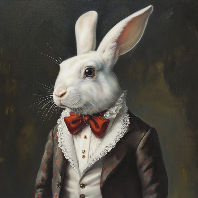 Download free HD stock image of Ai Generated Rabbit Free ai generated rabbit formal illustration