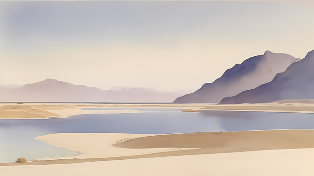 Free ai generated lake mountains illustration