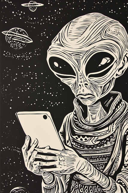 Free ai generated alien space illustration