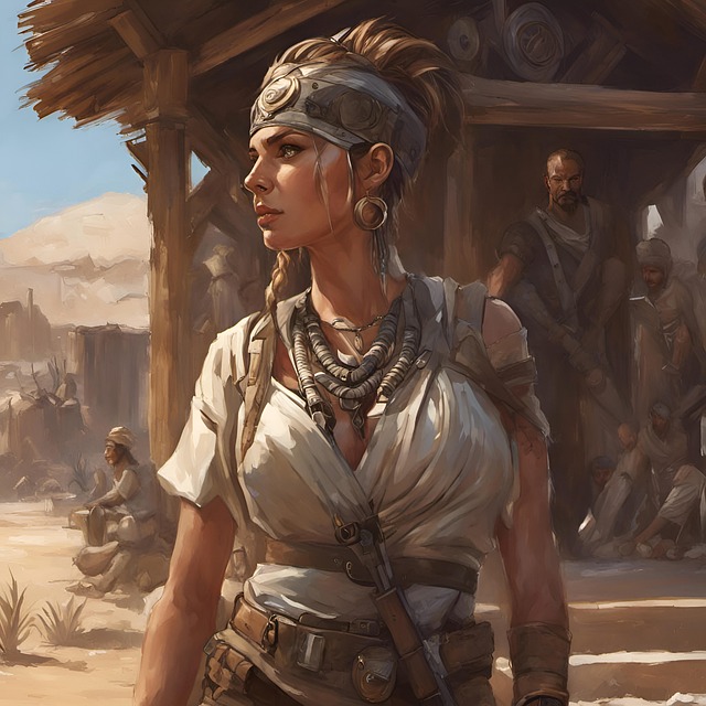 Free ai generated woman warrior illustration