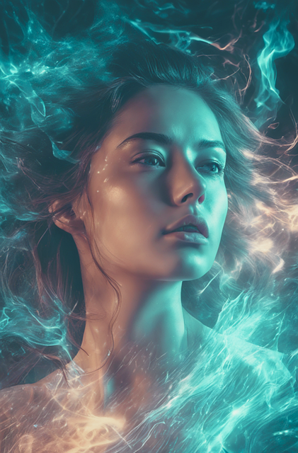 Free ai generated woman soul illustration