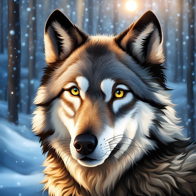 Download free HD stock image of Ai Generated Wolf Free ai generated wolf animal illustration