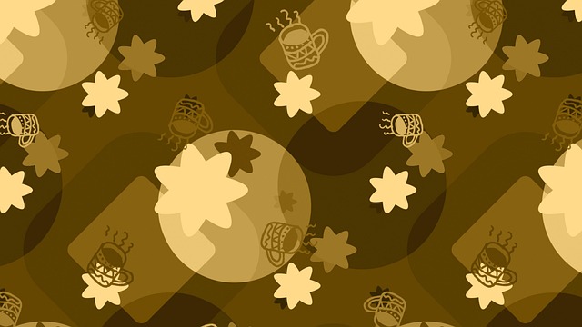 Free coffee doodles flowers illustration