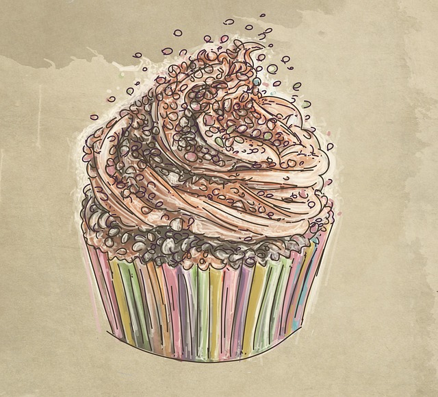 Free cupcake delightful frosting illustration