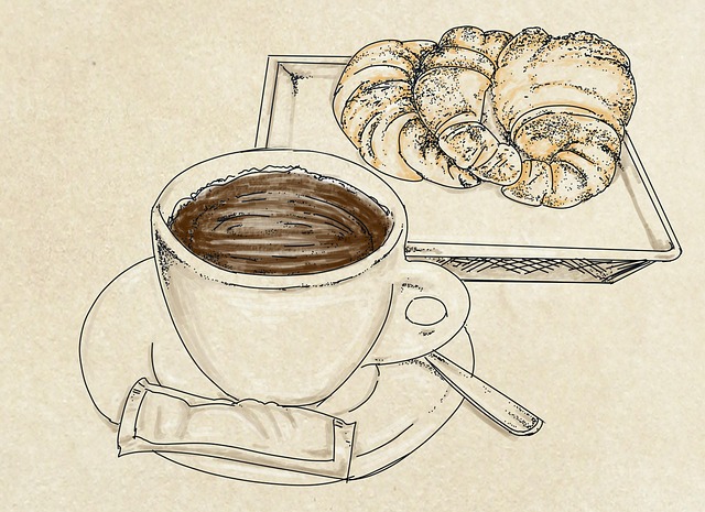 Free coffee sweets food illustration