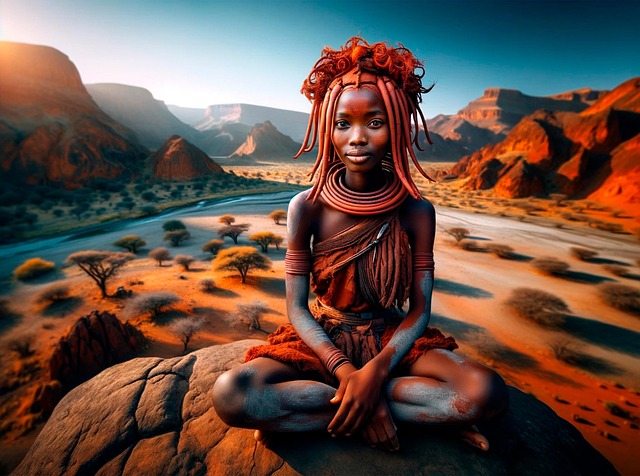 Free ai generated woman rock illustration