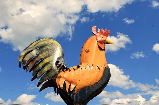 Hane, Metal Kunst, Skulptur, Himmel