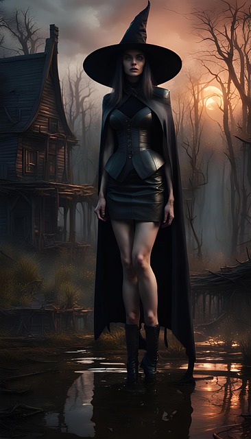 Free ai generated witch magic illustration