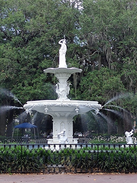 Sabana, Forsyth, Parque, Fuente, Agua