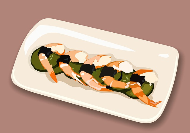 Free shrimp sushi seafood illustration