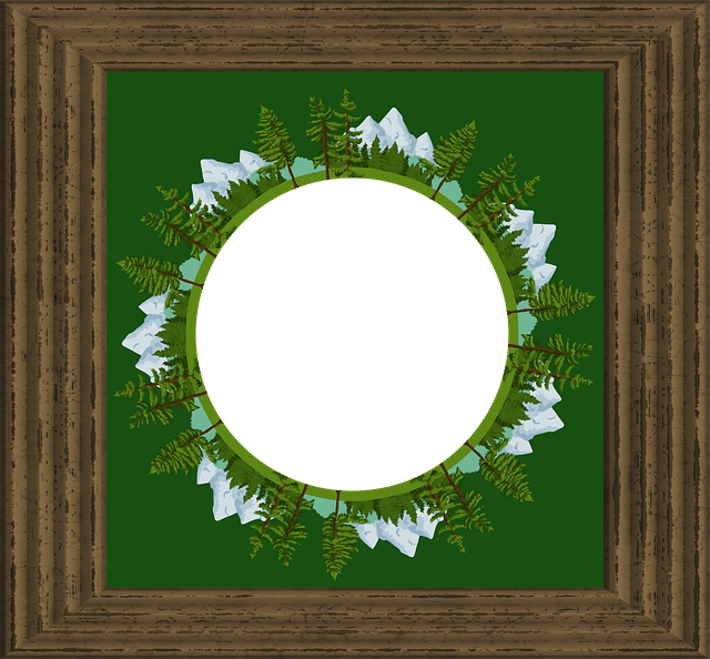 Free frame trees forest illustration