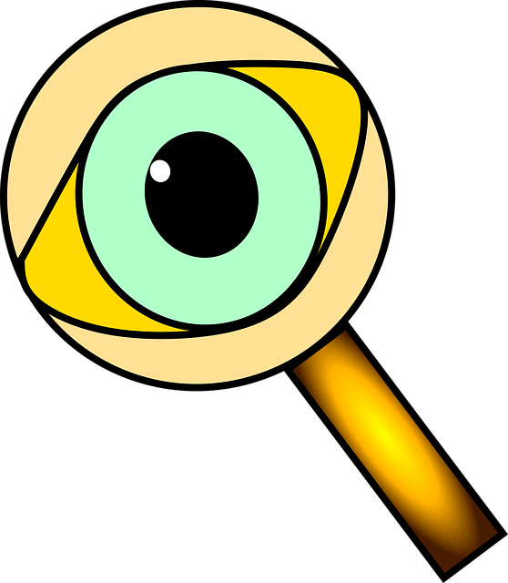 Free eye microscope sight vector