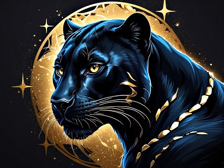 Free Ai Generated Panther illustration and picture