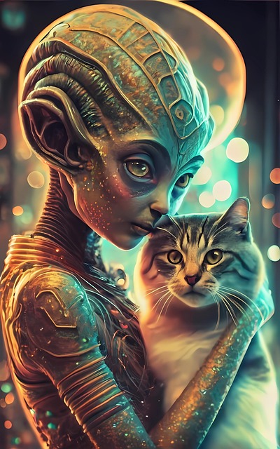 Ai Gegenereerd, Kat, Buitenaardse