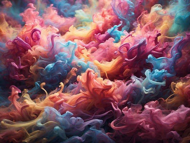 Free ai generated smoke rainbow illustration