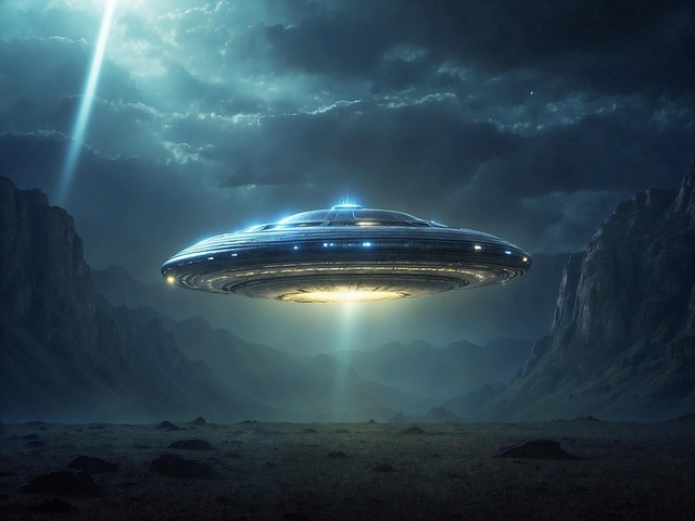 Ai产生的, 飞碟, 外星人, 飞船, 空间, 幻想, 未来, 未来派, 宇宙