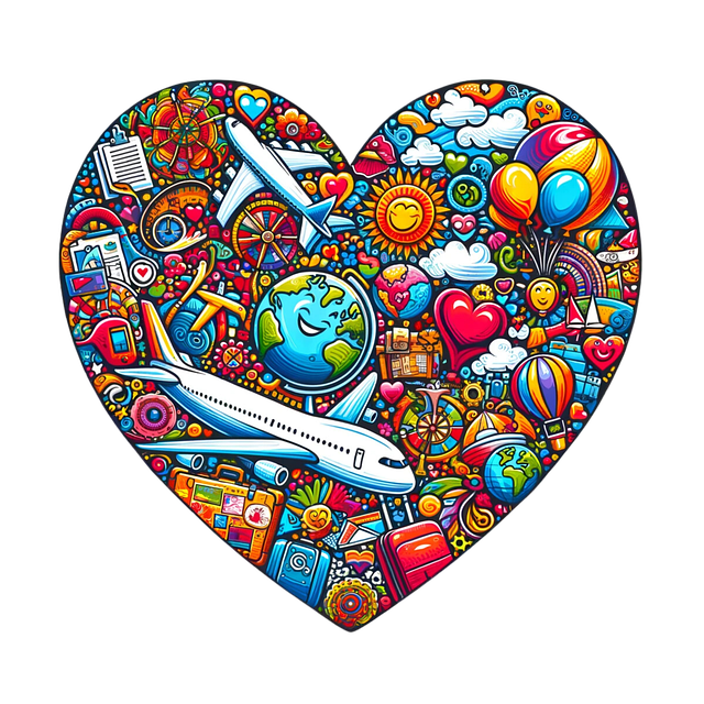 Ai Generiert, Herz, Reisen, Flugzeug