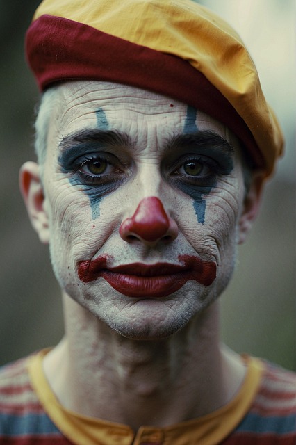 Free clown man make up illustration