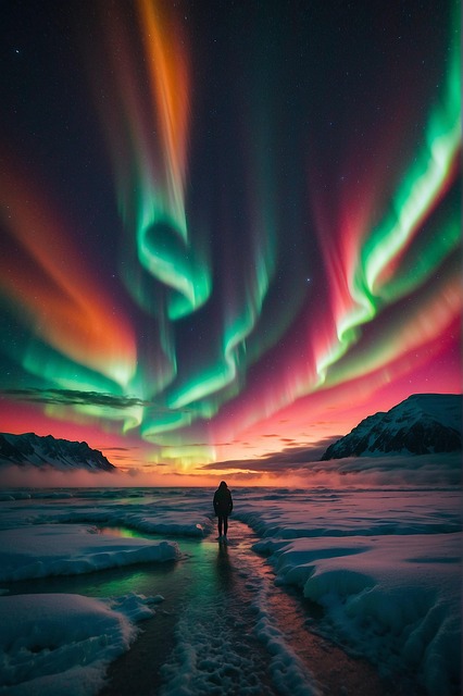 Download free HD stock image of Ai Generated Northern Lights Free ai generated northern lights aurora borealis illustration