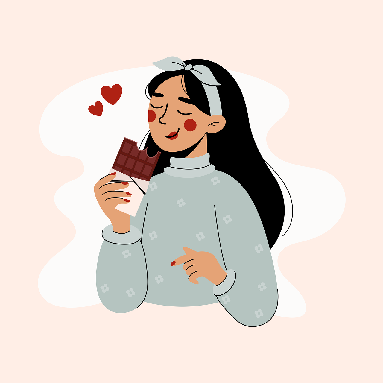 Download Girl, Eating, Chocolate. Royalty-Free Stock Illustration Image -  Pixabay